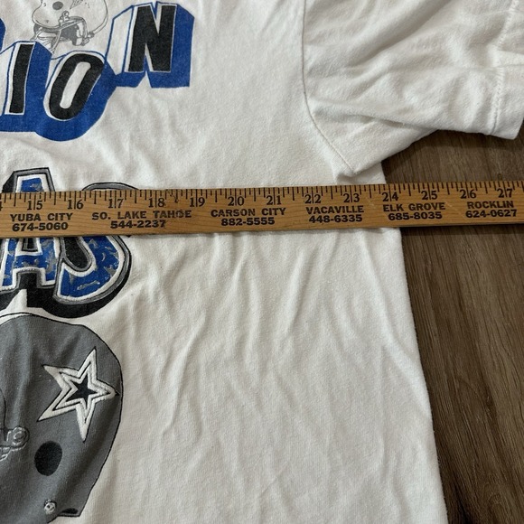 90's Vintage Dallas Cowboys Champions T Shirt Size XL 100% Cotton Pre Owned - Picture 4 of 5